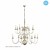 Big pendant light chandelier white, black, grey E14x16 115cm