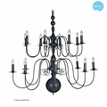 Big pendant light chandelier white, black, grey E14x16 115cm