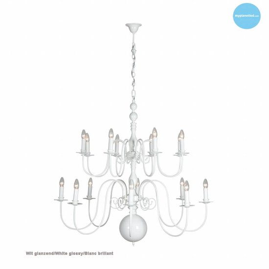 Lampara colgante grande blanco, negro, gris E14x16 115cm