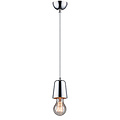 Culot de lampe design béton, chrome, cuivre E27