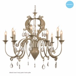 Lámpara colgante candelabro con cristal E14x12 105cm Ø