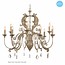 Lámpara colgante candelabro con cristal E14x12 105cm Ø