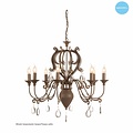 Chandelier pendant light with crystal E14x8 80cm Ø