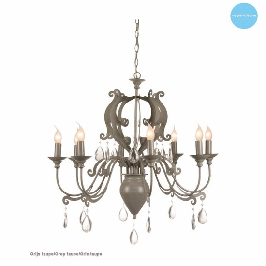 Chandelier pendant light with crystal E14x8 80cm Ø