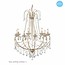 Lámpara colgante grande candelabro cristal E14x8 102cm H