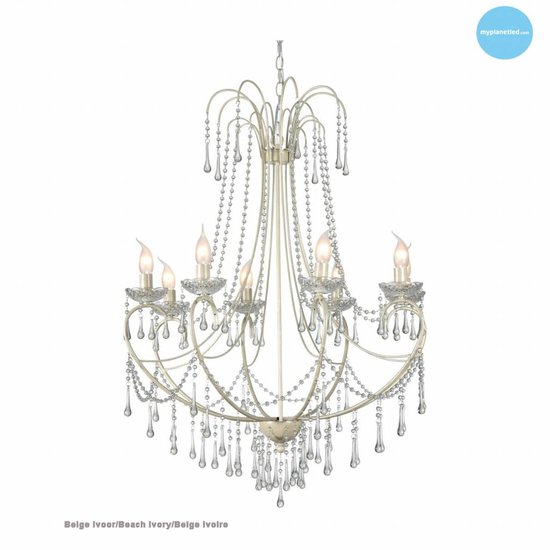 Grande lampe suspendue lustre cristal E14x8 102cm H