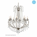 Grande lampe suspendue lustre cristal E14x8 102cm H