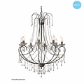 Grande lampe suspendue lustre cristal E14x8 102cm H