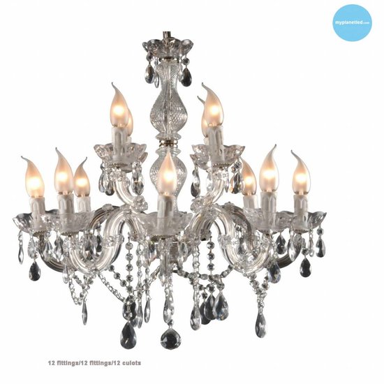 Glas-Pendelleuchte Kristall-Kerzenlichter (5, 9 oder 12x)