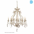 Lustre chandelier noir, gris, blanc, beige E14x8 82cm Ø