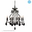 Lustre chandelier noir, gris, blanc, beige E14x8 82cm Ø