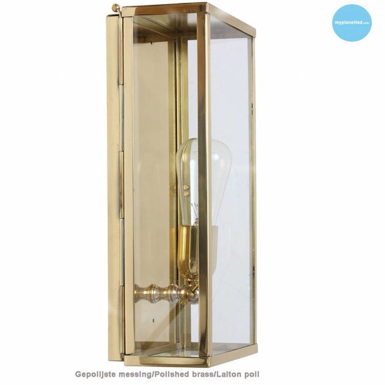 Authentage Wandlamp landelijk buiten brons, nikkel, chroom, messing 40cm Authentage