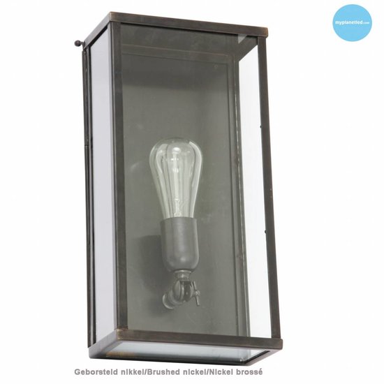 Authentage Wandlamp landelijk buiten brons, nikkel, chroom, messing 40cm Authentage