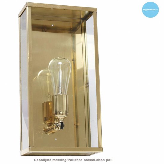 Authentage Wandlamp landelijk buiten brons, nikkel, chroom, messing 40cm Authentage