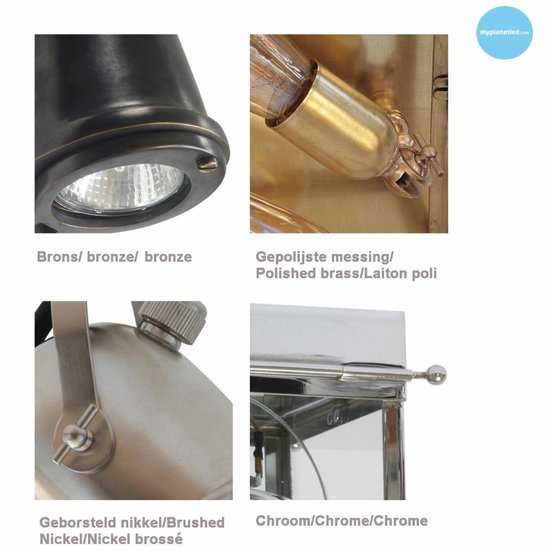 Authentage Wall lamp rural outdoor bronze, nickel, chrome, brass 40cm Authentage