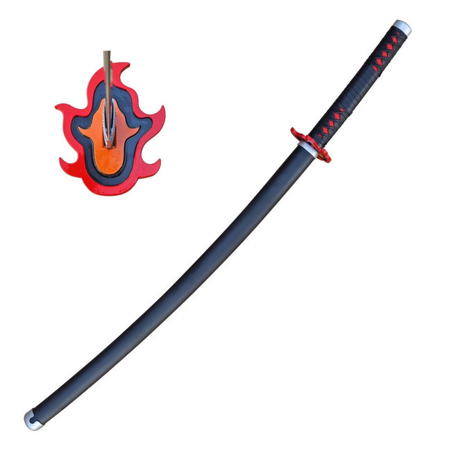 DEMON SLAYER - TANJIRO KAMADO V2 - FIRE BREATH - BLACK NICHIRIN BLADE