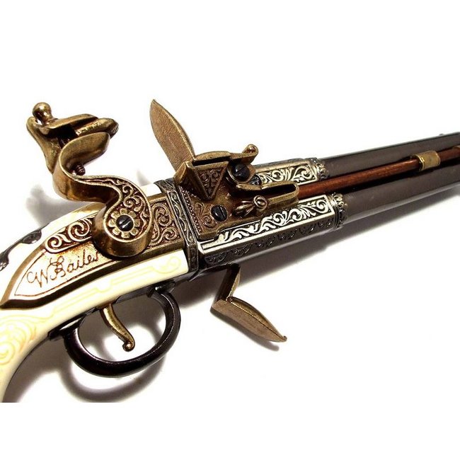 Denix Doppellaufpistole mit 2 rotierenden Läufen