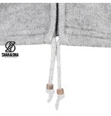 Shakaloha Finn Grijs gebreid wollen vest met fleece voering en filt panelen