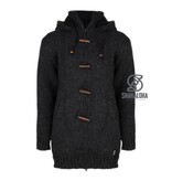 Shakaloha Woodcord Antraciet gebreid wollen dames vest met fleece binnenvoering