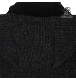 Shakaloha Woodcord Antraciet gebreid wollen dames vest met fleece binnenvoering