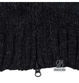 Shakaloha Woodcord Antraciet gebreid wollen dames vest met fleece binnenvoering