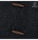 Shakaloha Woodcord Antraciet gebreid wollen dames vest met fleece binnenvoering