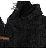 Shakaloha Woodcord Antraciet gebreid wollen dames vest met fleece binnenvoering