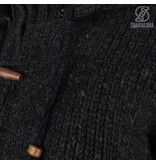 Shakaloha Woodcord Antraciet gebreid wollen dames vest met fleece binnenvoering