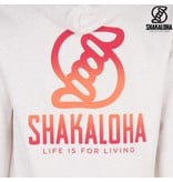 Shakaloha Men's Ziphood Organic Cotton Orange/Red Print