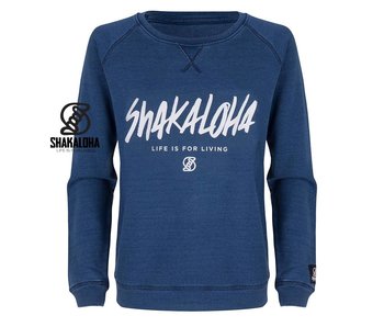 Shakaloha W Crew ShoutWht Indigo