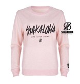 Shakaloha Women's Sweater Hider Pink - Organic Cotton with Shakaloha print