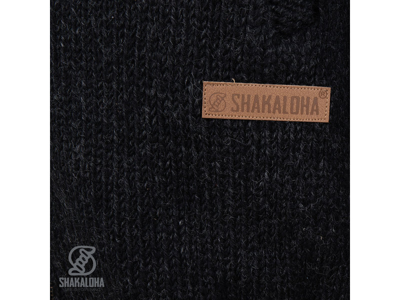 Shakaloha Shakaloha Gebreid Wollen Vest Woodcord DLX  met Fleece Voering en Afneembare Capuchon - Dames - Handgemaakt in Nepal van Schapenwol