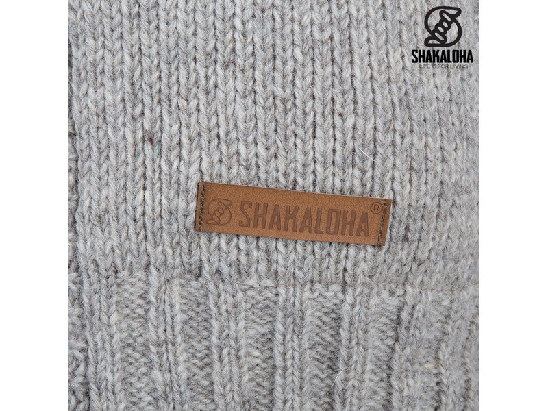 Shakaloha Shakaloha Gebreid Wollen Vest Chamonix ZH  met Teddy Fleece Voering en Afneembare Capuchon - Man/Uni - Handgemaakt in Nepal van Schapenwol