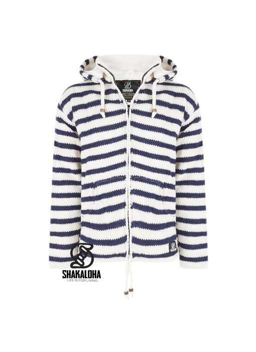 Shakaloha Split Ziphood White Navy