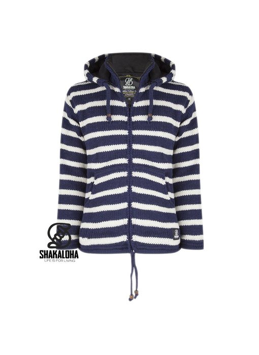 Shakaloha Split Ziphood Navy White