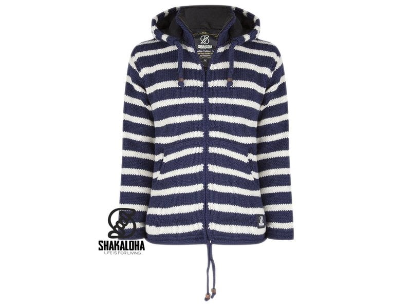 Shakaloha Split Ziphood Navy White