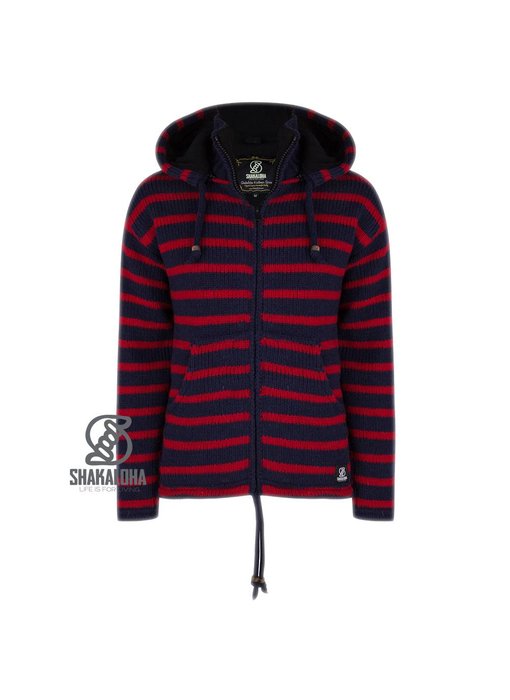 Shakaloha Split Ziphood Navy Red