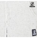 Shakaloha Flash Ziphood Beige -Creme, fleece gevoerde wollen jas met afristbare capuchon