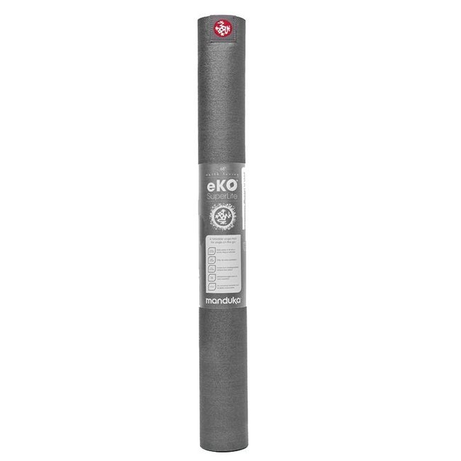 eKO SuperLite Travel Yogamat - 1.5mm - Charcoal - Grijs