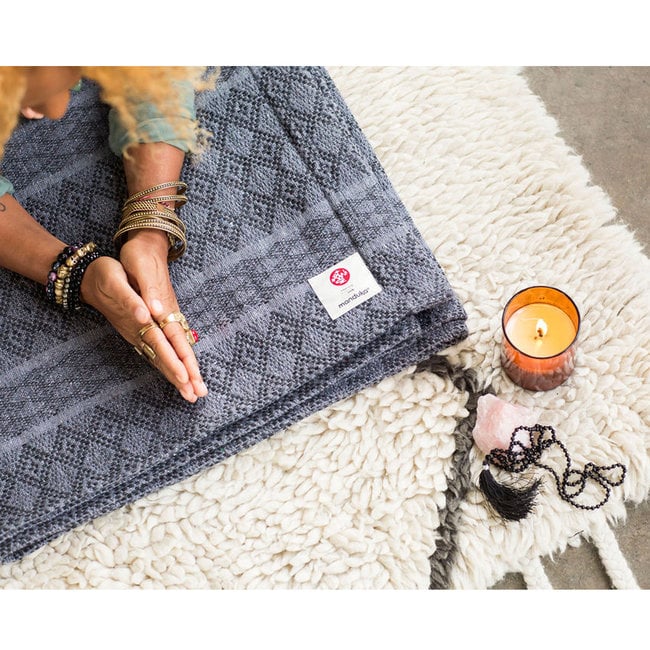 Cotton Yoga Blanket - Thunder - Grey