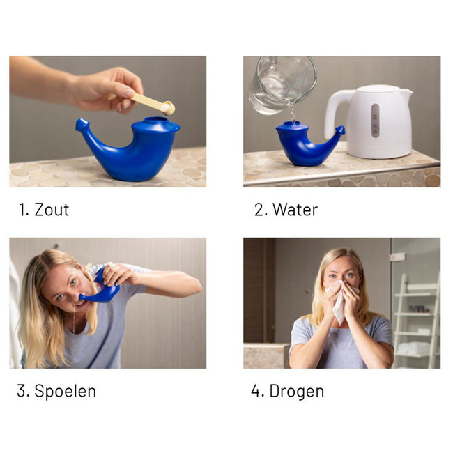 Rhino Horn - Blauw - Neti Pot voor Neusspoeling
