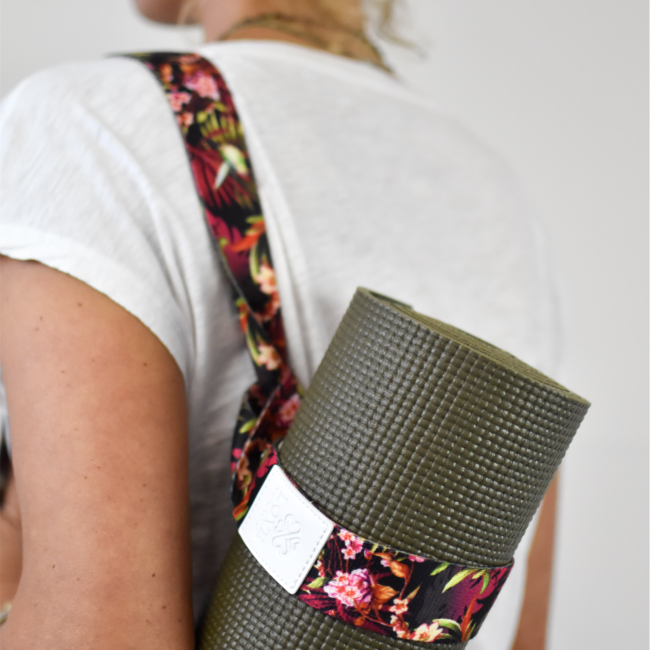 Yoga Mat Carrying Strap │ Full Colour Print │ Tropical Birds