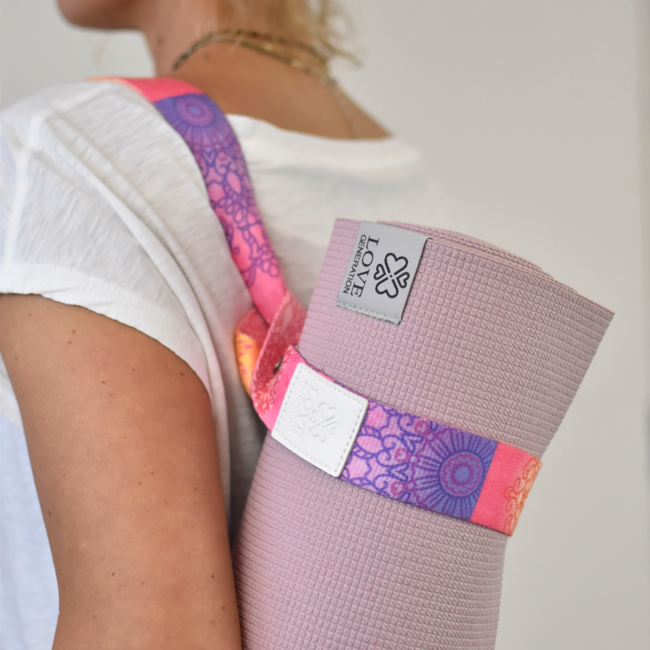 Carrying Strap for Yoga Mat │ Full Colour Print │ Royal Curly
