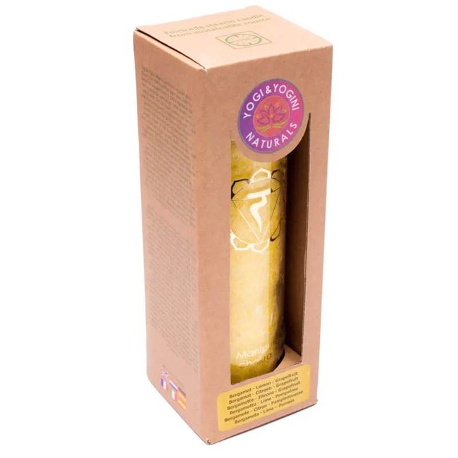 Geurkaars Derde Chakra - Stearine - Bergamot, Citroen & Grapefruit