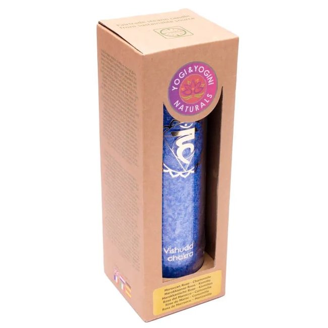 Scented Candle Fifth Chakra - Stearin - Moroccan Rose & Chamomile