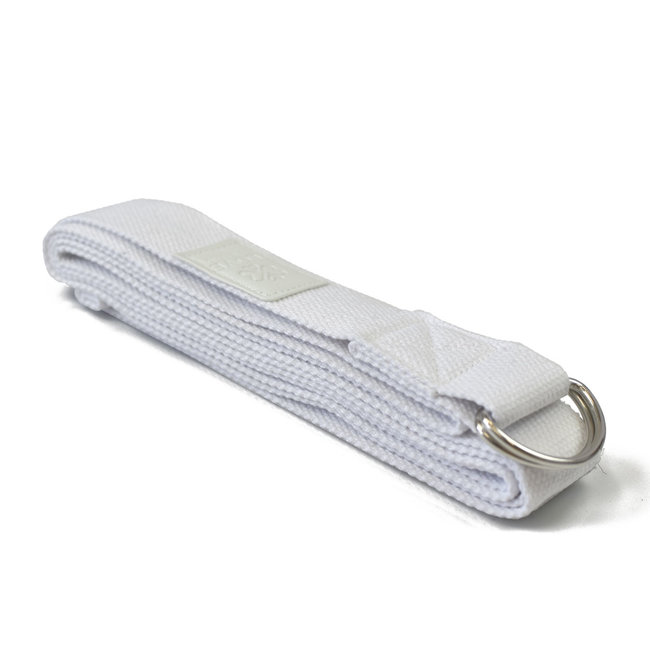 Cotton Yoga Strap - Wonderful White - White - 250 cm