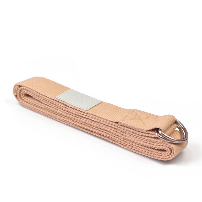 Cotton Yoga Strap - Pretty Peach - Orange - 250 cm