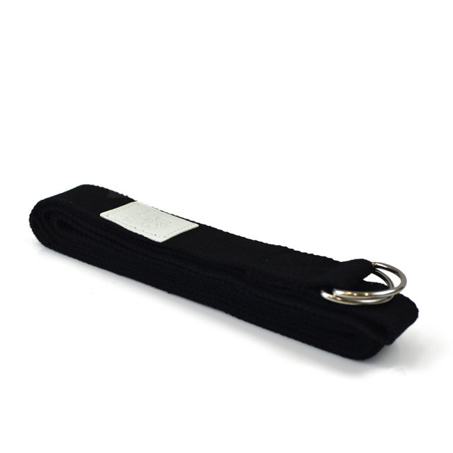 Katoenen Yoga Riem - Beautiful Black - Zwart - 250 cm