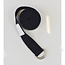 Cotton Yoga Strap - Beautiful Black - Black - 250 cm