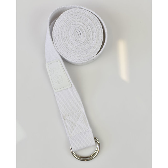 Cotton Yoga Strap - Wonderful White - White - 250 cm